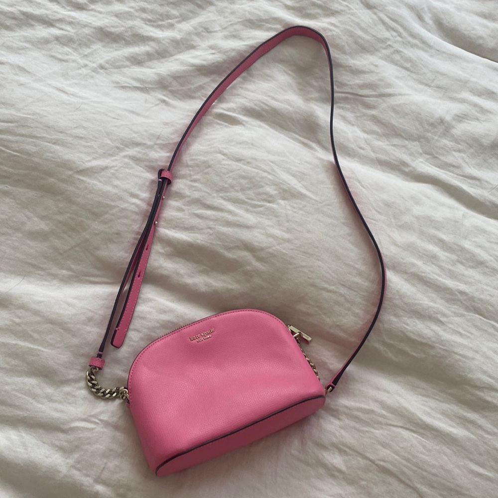 Kate Spade pink purse with chain detail